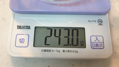 茶茶急須は243グラム