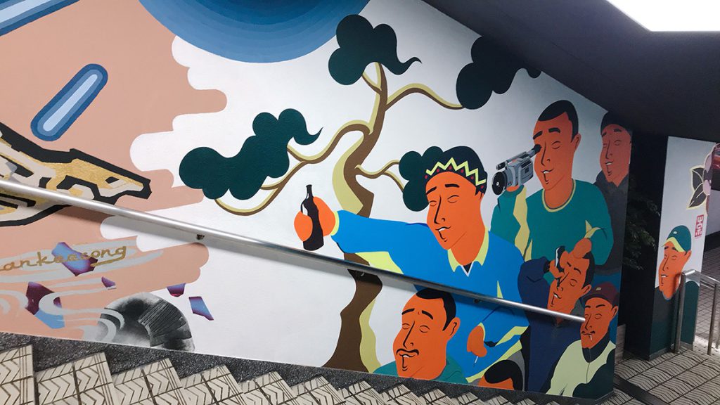 堺筋本町駅船場センタービルのグラフィティーアート-05
