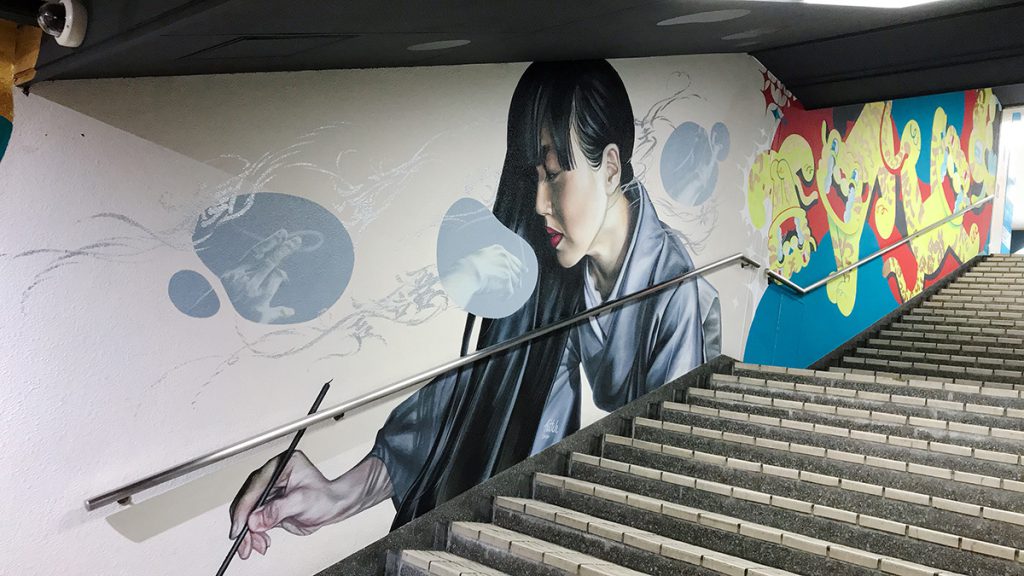 堺筋本町駅船場センタービルのグラフィティーアート-21